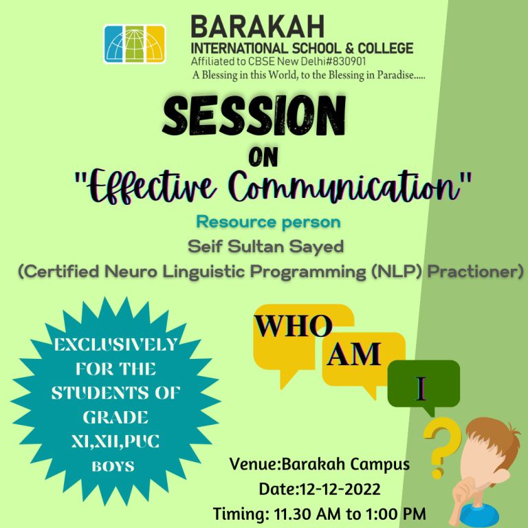 An effective communication session on “Who am I?”